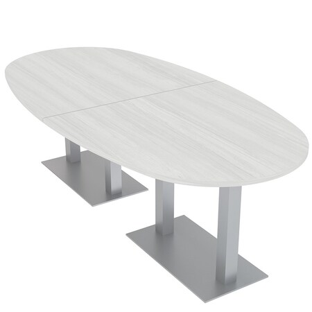 Skutchi Designs 45 in W, 96 in L, 29 in H, Engineered Wood Top, White HAR-BOVL-46X92-DOU-WHCYPRESS